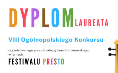 Sukces pianistów w VIII Ogólnopolskim Konkursie w ramach Festiwalu PRESTO