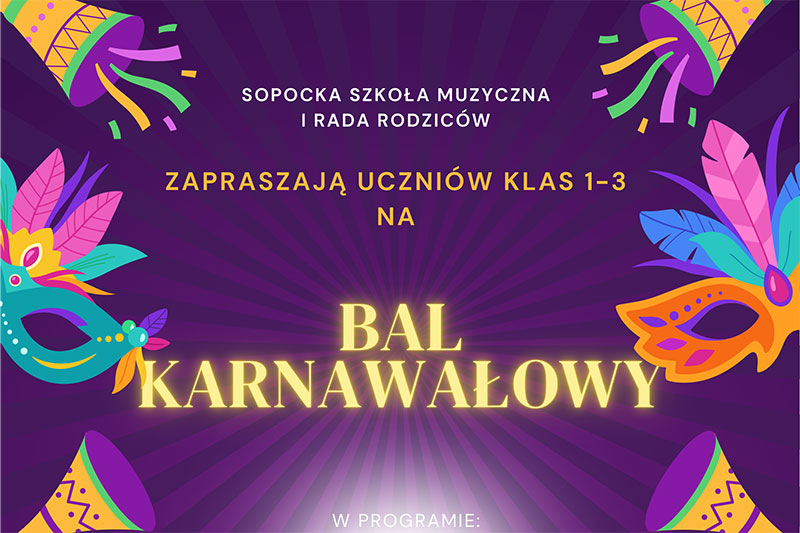 Zapraszamy na bal karnawałowy