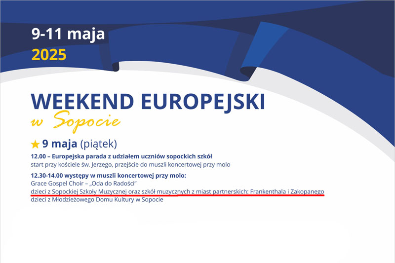 Koncert naszych uczniów i nauczycieli podczas Weekendu Europejskiego w Sopocie