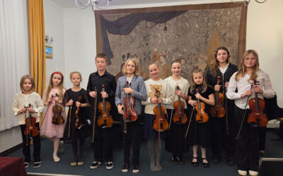 Koncert klasy skrzypiec uczniów p. Angeliny Jagodzińskiej