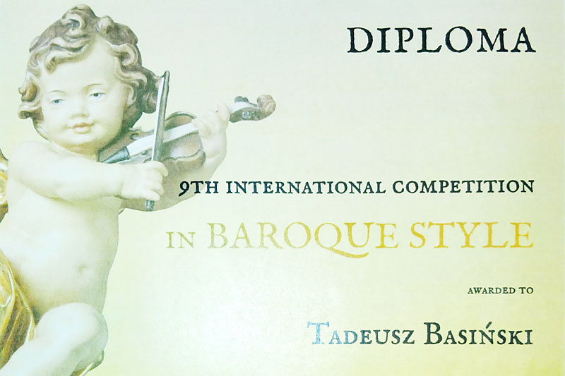 Tadzio laureatem Konkursu „W barokowym stylu”